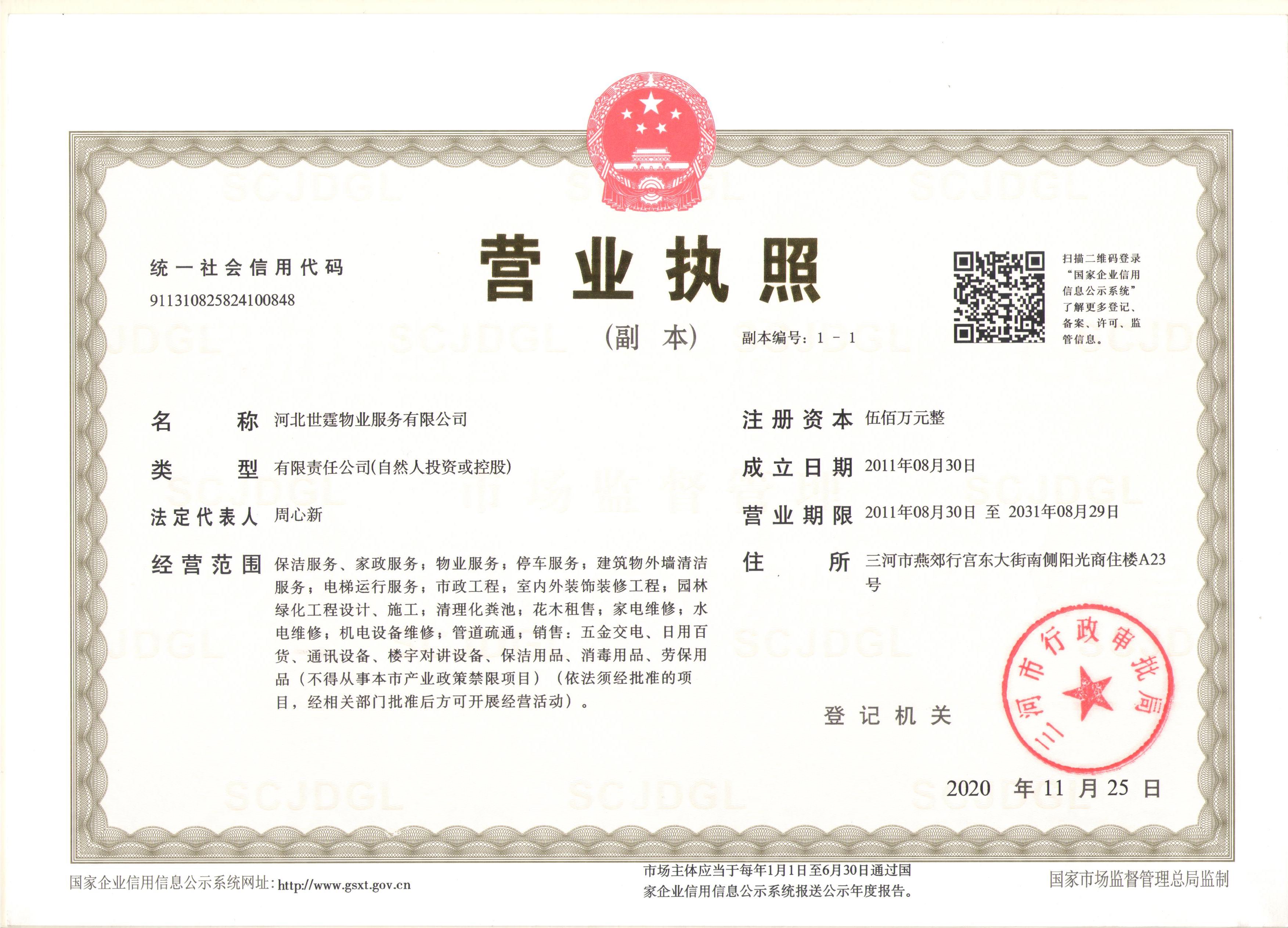 公司营业执照 